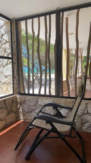 Beachfront Apartment With Swimming Pool. One Bedroom Celestun Exteriér fotografie
